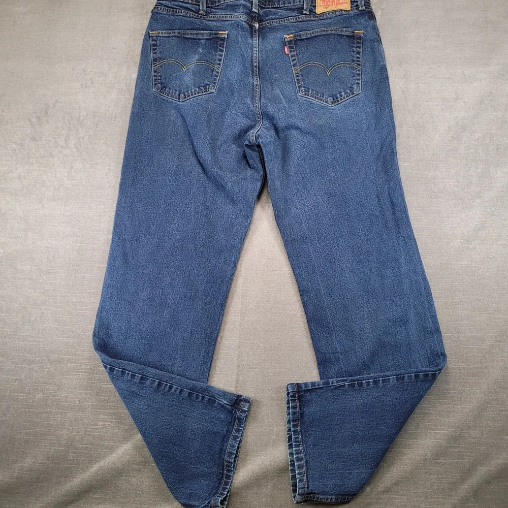 Levis 550 Y2K Relaxed Fit Tapered Leg Jeans Mens Actual Sz 38x34‎ Dark Wash Blue